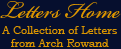 Letters Home by Arch Rowand